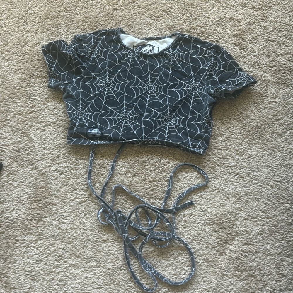 LURKING CLASS Web T-Shirt Crop Top
